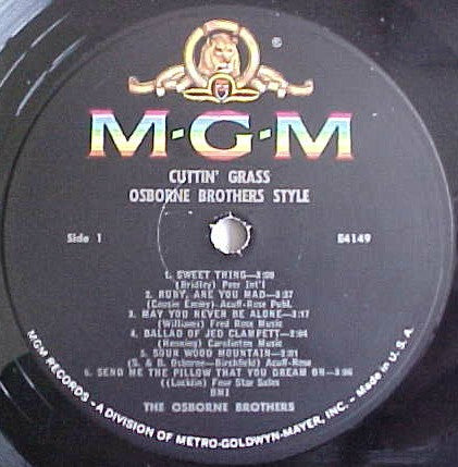 The Osborne Brothers : Cuttin' Grass Osborne Brothers Style (LP, Album, Mono)