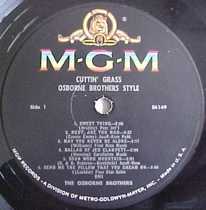 The Osborne Brothers : Cuttin' Grass Osborne Brothers Style (LP, Album, Mono)