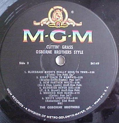 The Osborne Brothers : Cuttin' Grass Osborne Brothers Style (LP, Album, Mono)