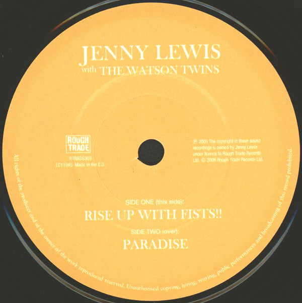 Jenny Lewis With The Watson Twins : Rise Up With Fists!! (7", Single)