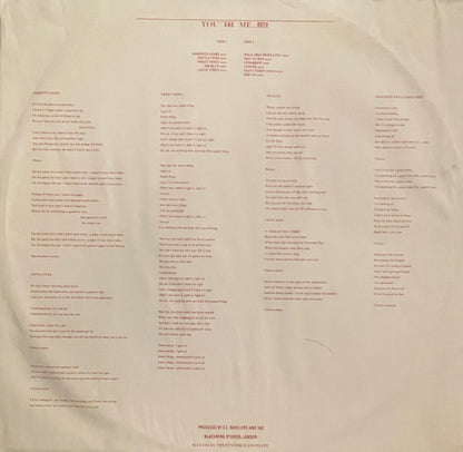 Yaz* : You And Me Both (LP, Album, Win)