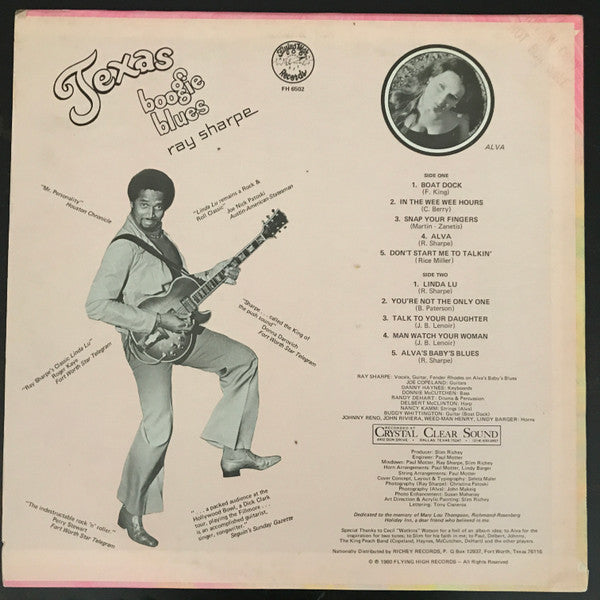 Ray Sharpe : Texas Boogie Blues (LP, Album, M/Print)