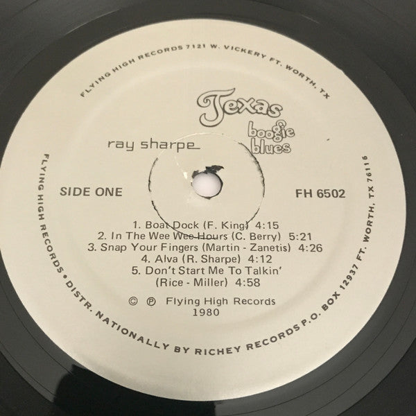 Ray Sharpe : Texas Boogie Blues (LP, Album, M/Print)