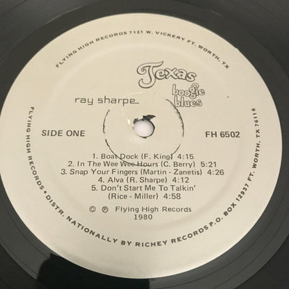 Ray Sharpe : Texas Boogie Blues (LP, Album, M/Print)