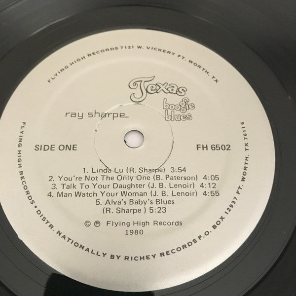 Ray Sharpe : Texas Boogie Blues (LP, Album, M/Print)