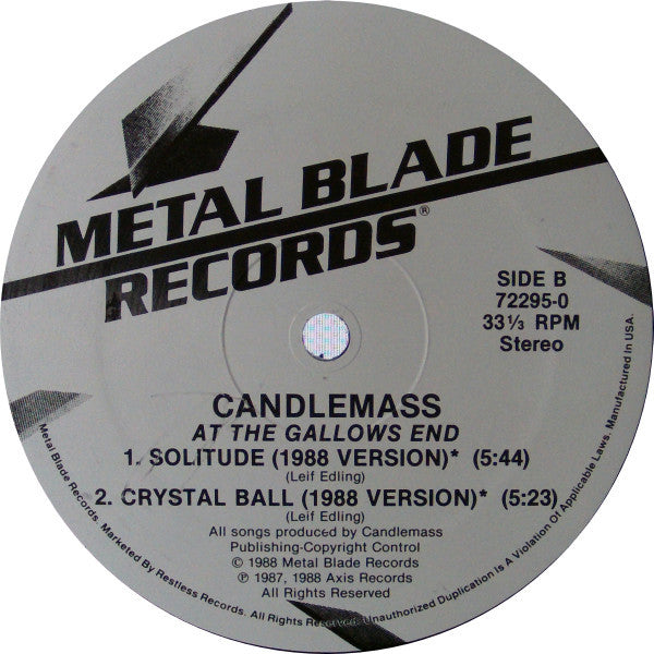 Candlemass : At The Gallows End (12")