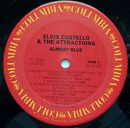 Elvis Costello & The Attractions : Almost Blue (LP, Album, Pit)