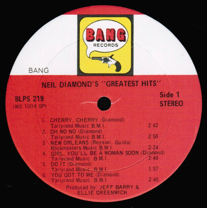 Neil Diamond : Neil Diamond's Greatest Hits (LP, Comp, SP)