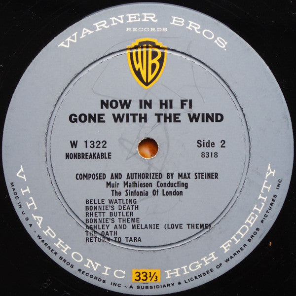 Max Steiner : Gone With The Wind (LP, Mono, Gat)