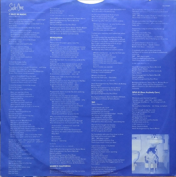 Teena Marie : It Must Be Magic (LP, Album)