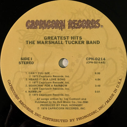The Marshall Tucker Band : Greatest Hits (LP, Comp, Club, RE, Car)