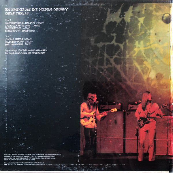 Big Brother & The Holding Company : Cheap Thrills (LP, Album, Pit)