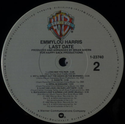 Emmylou Harris : Last Date (LP, Album, Win)