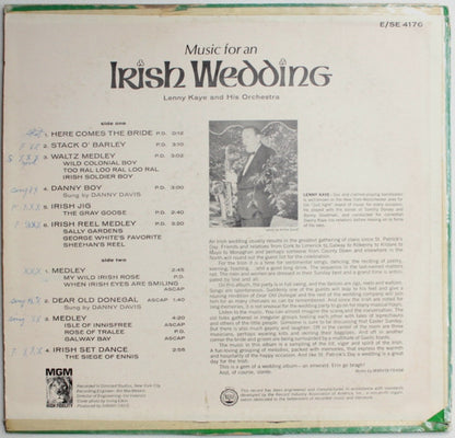 Lenny Kaye And His Orchestra : Music For An Irish Wedding (LP, Album)