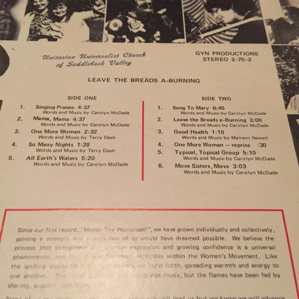 Arlington St. Women's Caucus* : Leave the Breads A-Burning! (LP, Album)