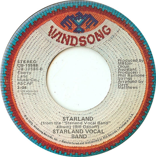 Starland Vocal Band : Afternoon Delight (7", Single, Ind)