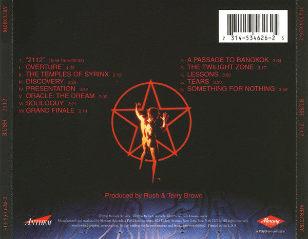 Rush : 2112 (CD, Album, RE, RM, Son)