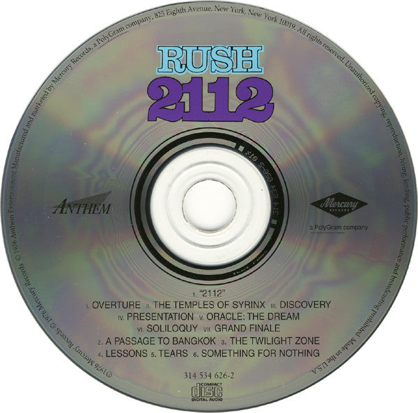 Rush : 2112 (CD, Album, RE, RM, Son)