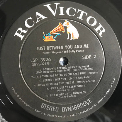 Porter Wagoner And Dolly Parton : Just Between You And Me (LP)