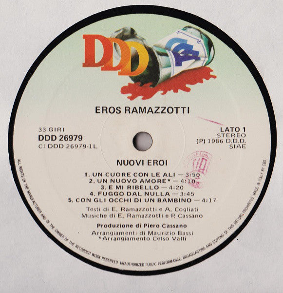 Eros Ramazzotti : Nuovi Eroi (LP, Album)