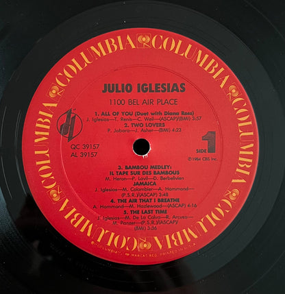 Julio Iglesias : 1100 Bel Air Place (LP, Album, Pit)