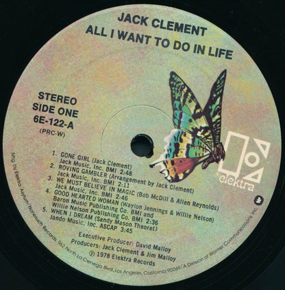 Jack Clement : All I Want To Do In Life (LP, Album, PRC)