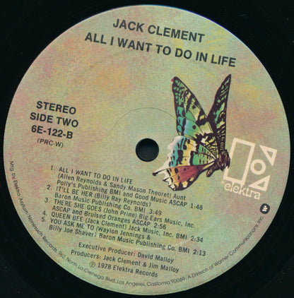 Jack Clement : All I Want To Do In Life (LP, Album, PRC)