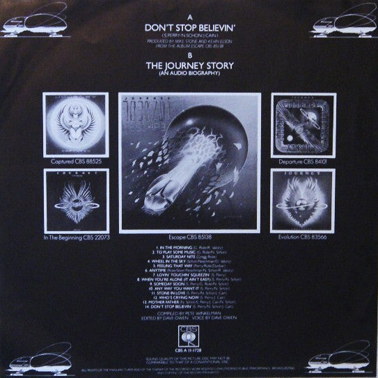Journey : Don't Stop Believin' / The Journey Story (An Audio Biography) (12", Pic)