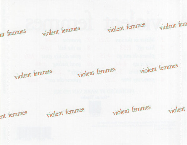 Violent Femmes : Violent Femmes (CD, Album, RE, Bon)