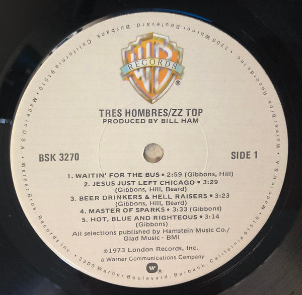 ZZ Top : Tres Hombres (LP, Album, RE, Win)