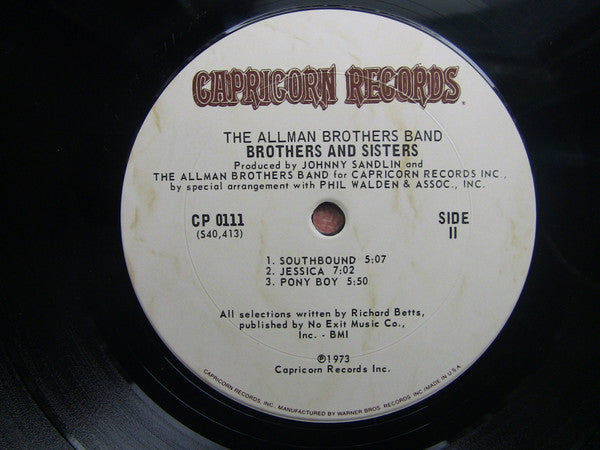 The Allman Brothers Band : Brothers And Sisters (LP, Album, Pit)