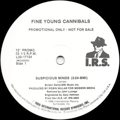 Fine Young Cannibals : Suspicious Minds (12", Single, Promo)