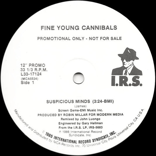 Fine Young Cannibals : Suspicious Minds (12", Single, Promo)