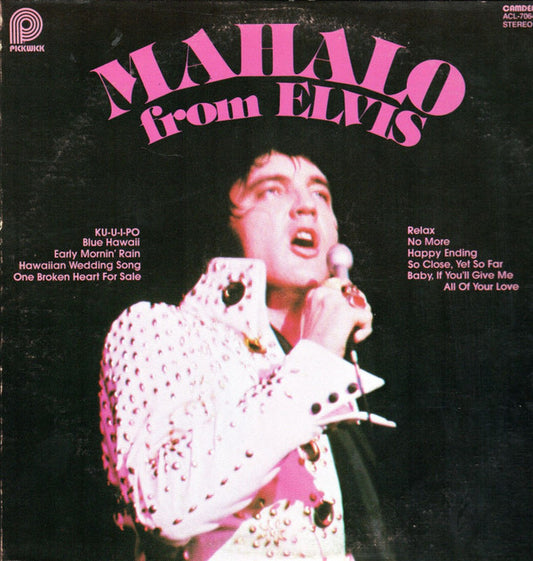 Elvis Presley : Mahalo From Elvis (LP, Comp, Kee)