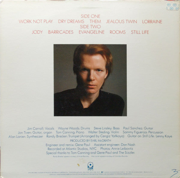 The Jim Carroll Band : Dry Dreams (LP, Album, Spe)