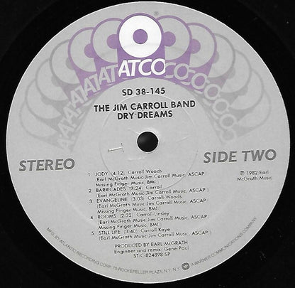 The Jim Carroll Band : Dry Dreams (LP, Album, Spe)