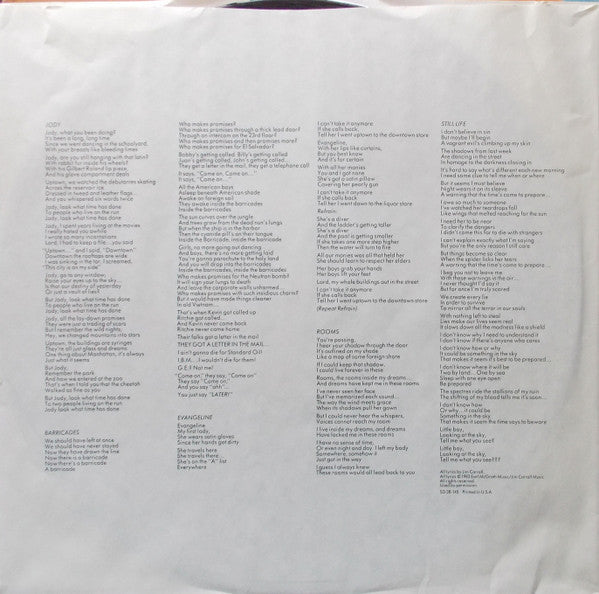 The Jim Carroll Band : Dry Dreams (LP, Album, Spe)