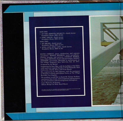 Keith Jarrett : Fort Yawuh (LP, Album, Quad, Gat)