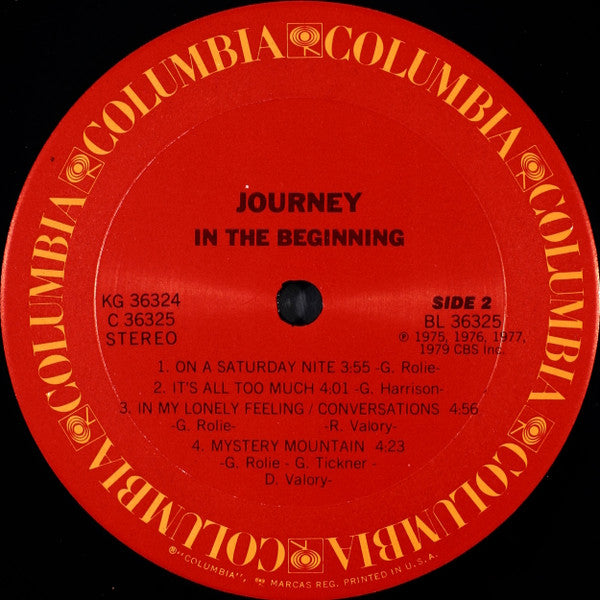Journey : In The Beginning  (2xLP, Album, Comp, RM, Pit)