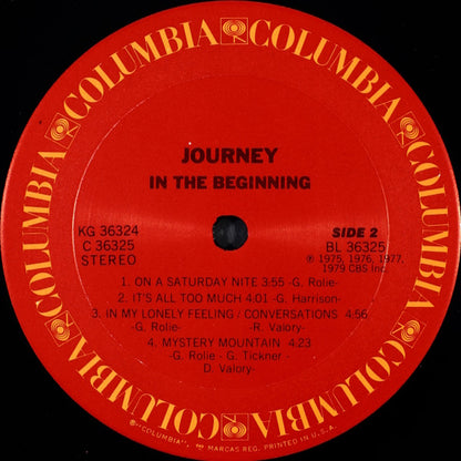 Journey : In The Beginning  (2xLP, Album, Comp, RM, Pit)
