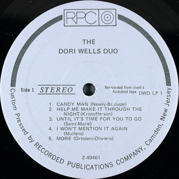 The Dori Wells Duo : For The Good Times (LP, Album)