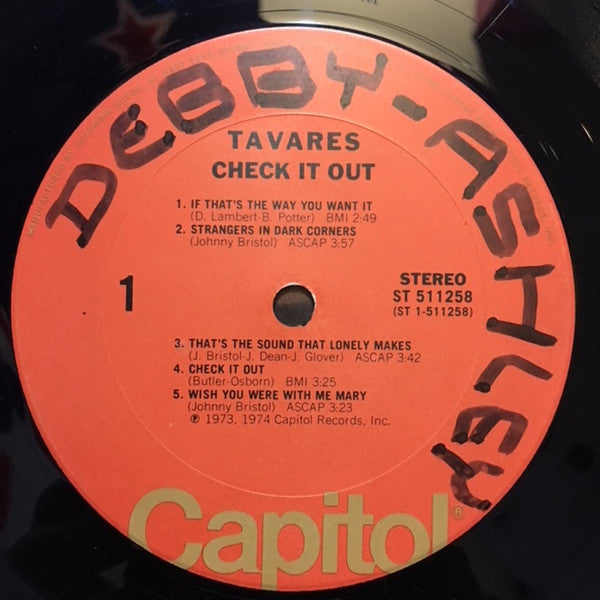 Tavares : Check It Out (LP, Album, Club, Col)