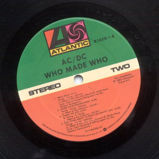 AC/DC : Who Made Who (LP, Album, Comp, SP )