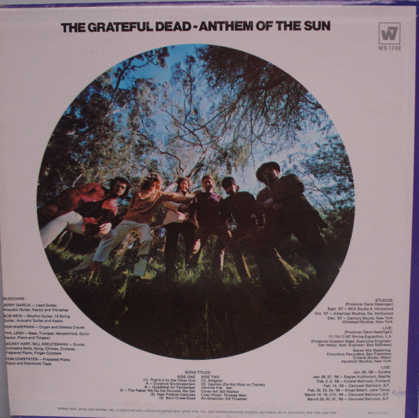 The Grateful Dead : Anthem Of The Sun (LP, Album, Pit)