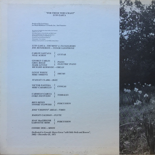 Luis Gasca : For Those Who Chant (LP, Album, San)