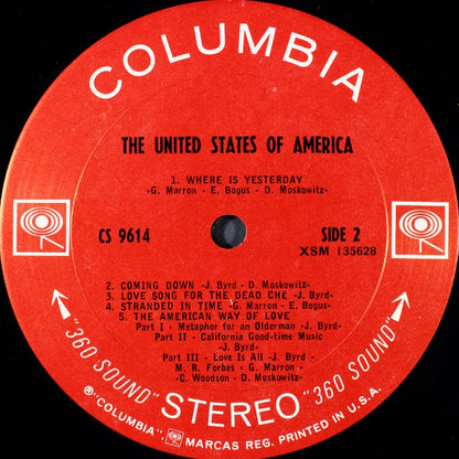The United States Of America : The United States Of America (LP, Album, Pit)