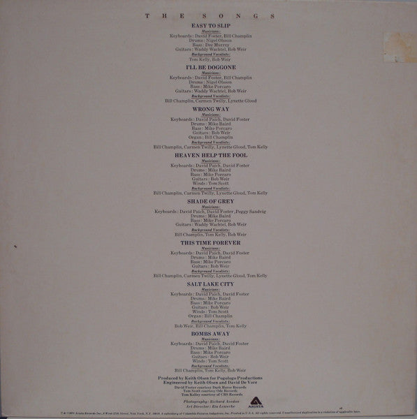 Bob Weir : Heaven Help The Fool (LP, Album, RP, Pit)