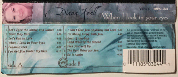 Diana Krall : When I Look In Your Eyes (Cass, Album, Chr)