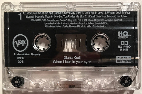 Diana Krall : When I Look In Your Eyes (Cass, Album, Chr)