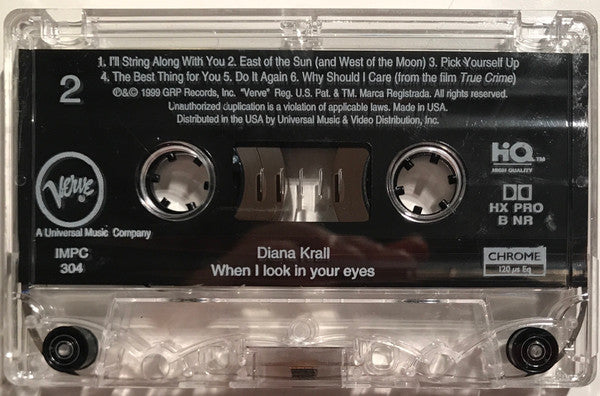 Diana Krall : When I Look In Your Eyes (Cass, Album, Chr)